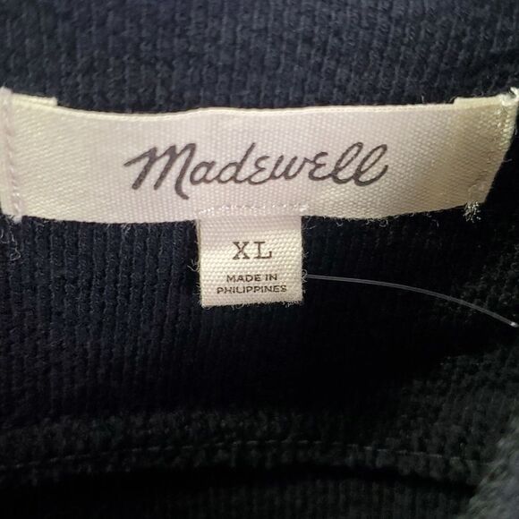 Madewell Cutout Knot Front Crop Top Black Size XL - Picture 5 of 7